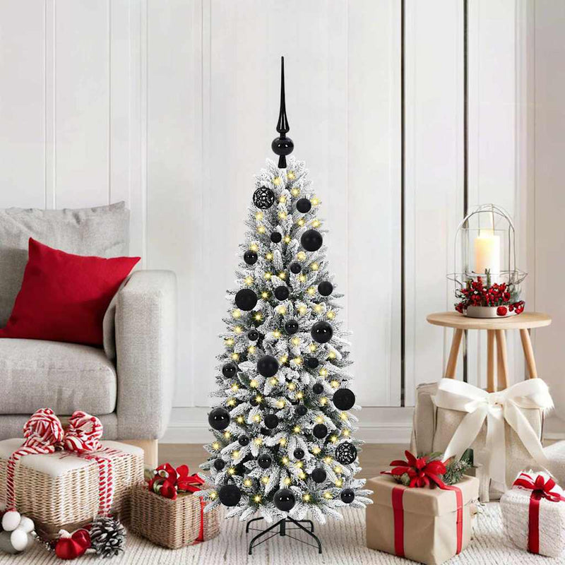 vidaXL Mű karácsonyfa 150 LED-del állvánnyal Fehér 53 x 53 x 120 cm