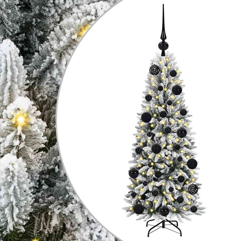 vidaXL Mű karácsonyfa 150 LED-del állvánnyal Fehér 53 x 53 x 120 cm