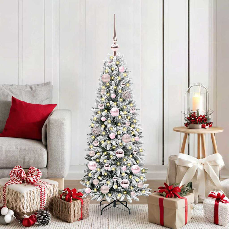 vidaXL Mű karácsonyfa 150 LED-del állvánnyal Fehér 53 x 53 x 120 cm