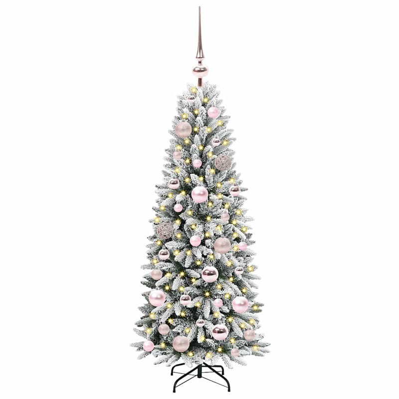 vidaXL Mű karácsonyfa 150 LED-del állvánnyal Fehér 53 x 53 x 120 cm