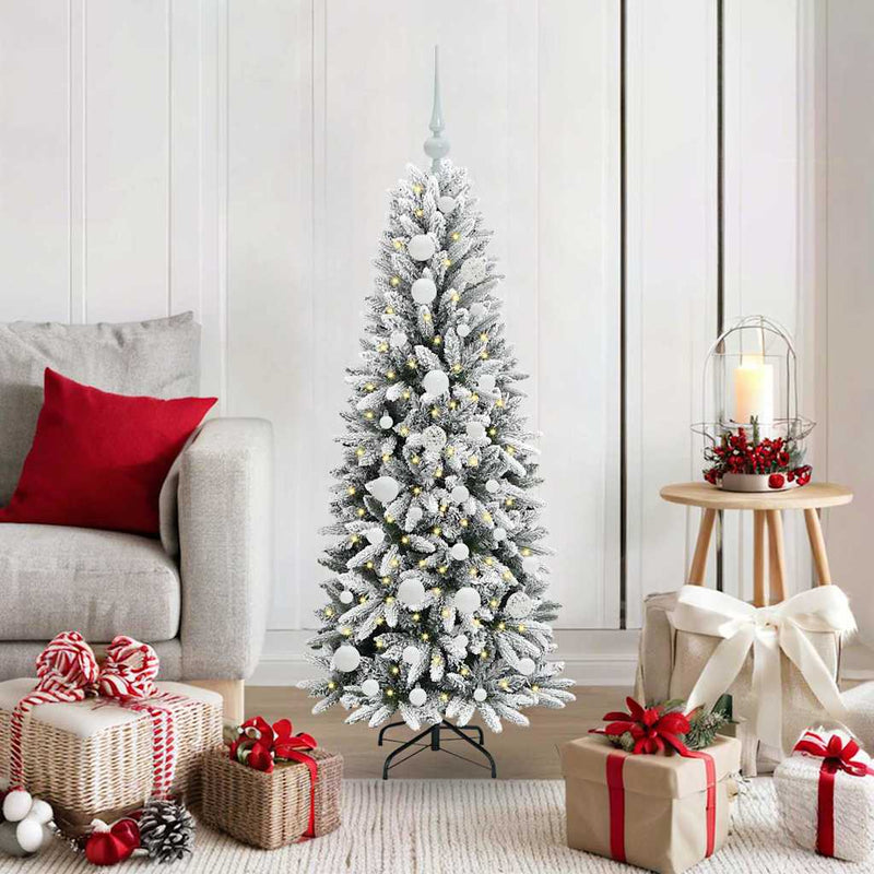 vidaXL Mű karácsonyfa 150 LED-del állvánnyal Fehér 53 x 53 x 120 cm
