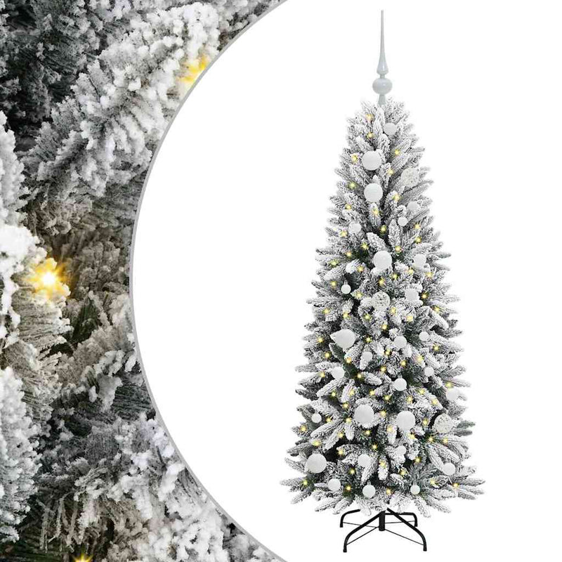 vidaXL Mű karácsonyfa 150 LED-del állvánnyal Fehér 53 x 53 x 120 cm