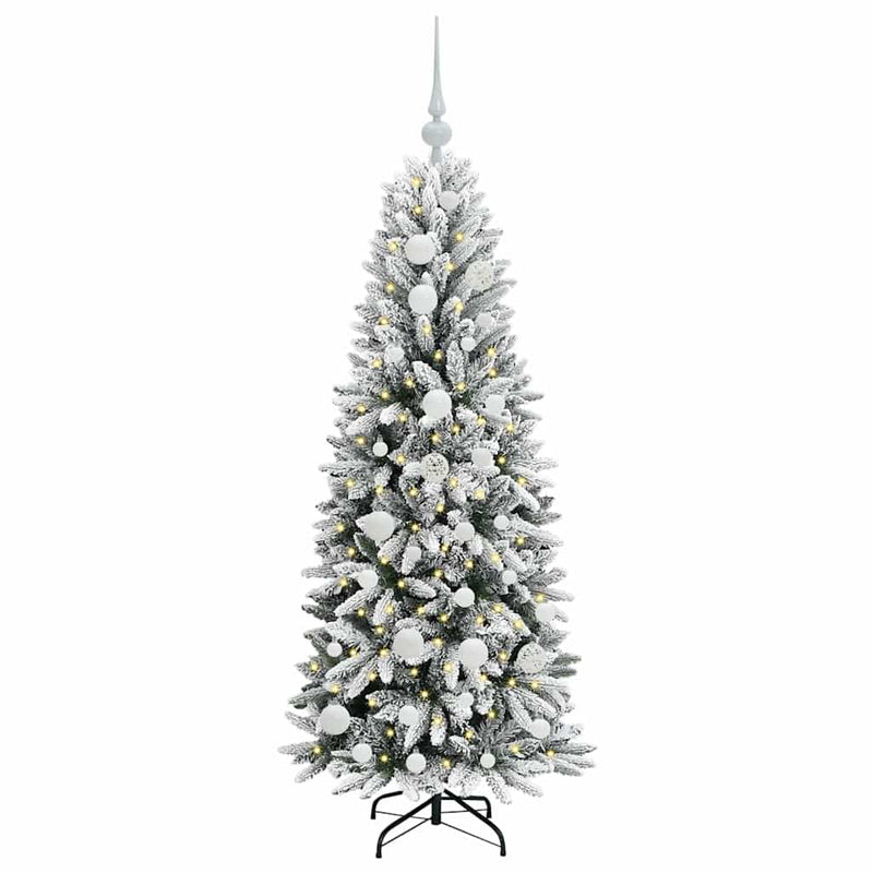 vidaXL Mű karácsonyfa 150 LED-del állvánnyal Fehér 53 x 53 x 120 cm