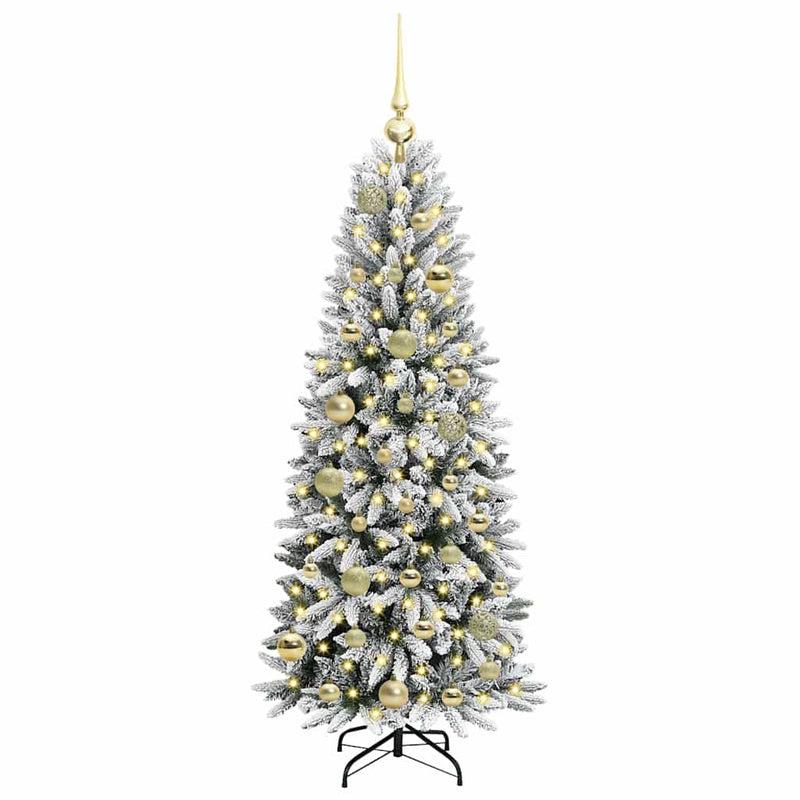 vidaXL Mű karácsonyfa 150 LED-del állvánnyal Fehér 53 x 53 x 120 cm