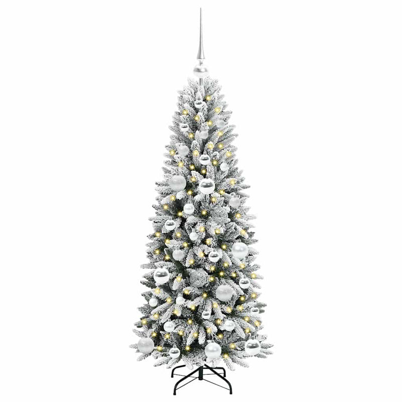 vidaXL Mű karácsonyfa 150 LED-del állvánnyal Fehér 53 x 53 x 120 cm