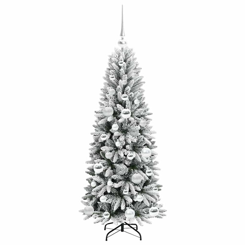vidaXL Mű karácsonyfa 150 LED-del állvánnyal Fehér 53 x 53 x 120 cm