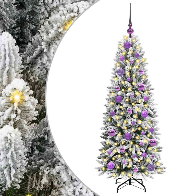 vidaXL Mű karácsonyfa 150 LED-del állvánnyal Fehér 53 x 53 x 120 cm