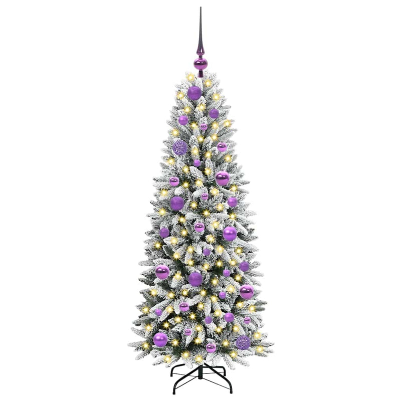 vidaXL Mű karácsonyfa 150 LED-del állvánnyal Fehér 53 x 53 x 120 cm