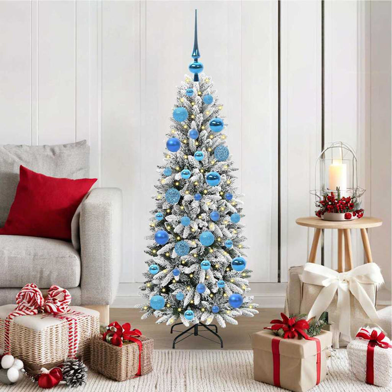 vidaXL Mű karácsonyfa 150 LED-del állvánnyal Fehér 53 x 53 x 120 cm