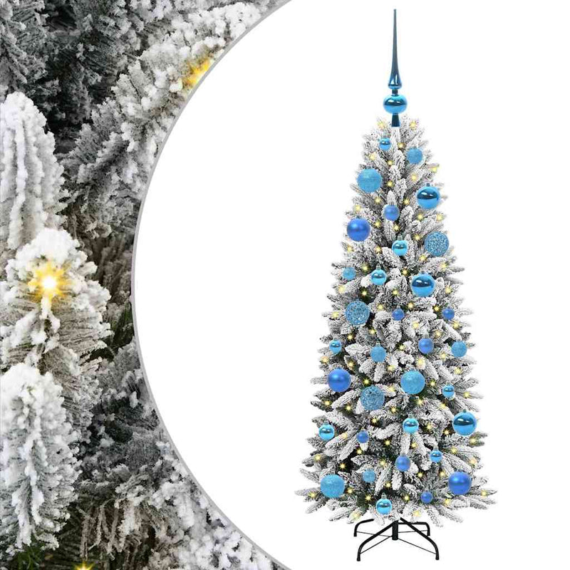 vidaXL Mű karácsonyfa 150 LED-del állvánnyal Fehér 53 x 53 x 120 cm