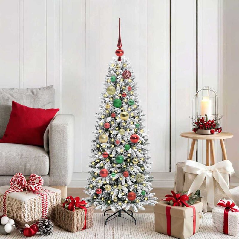 vidaXL Mű karácsonyfa 150 LED-del állvánnyal Fehér 53 x 53 x 120 cm
