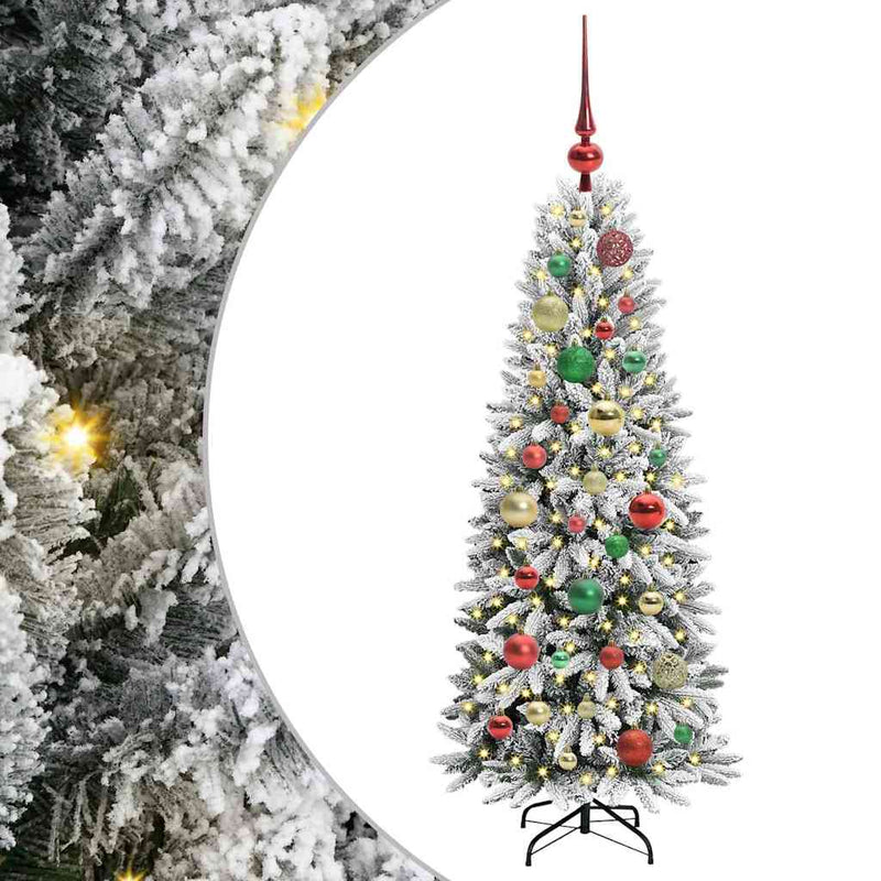 vidaXL Mű karácsonyfa 150 LED-del állvánnyal Fehér 53 x 53 x 120 cm