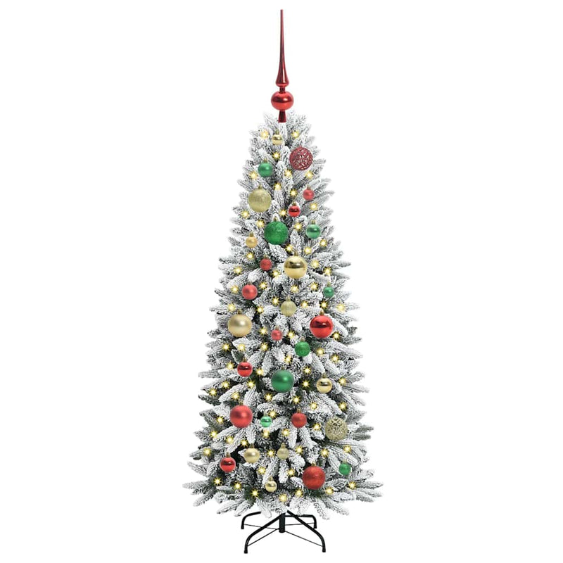 vidaXL Mű karácsonyfa 150 LED-del állvánnyal Fehér 53 x 53 x 120 cm