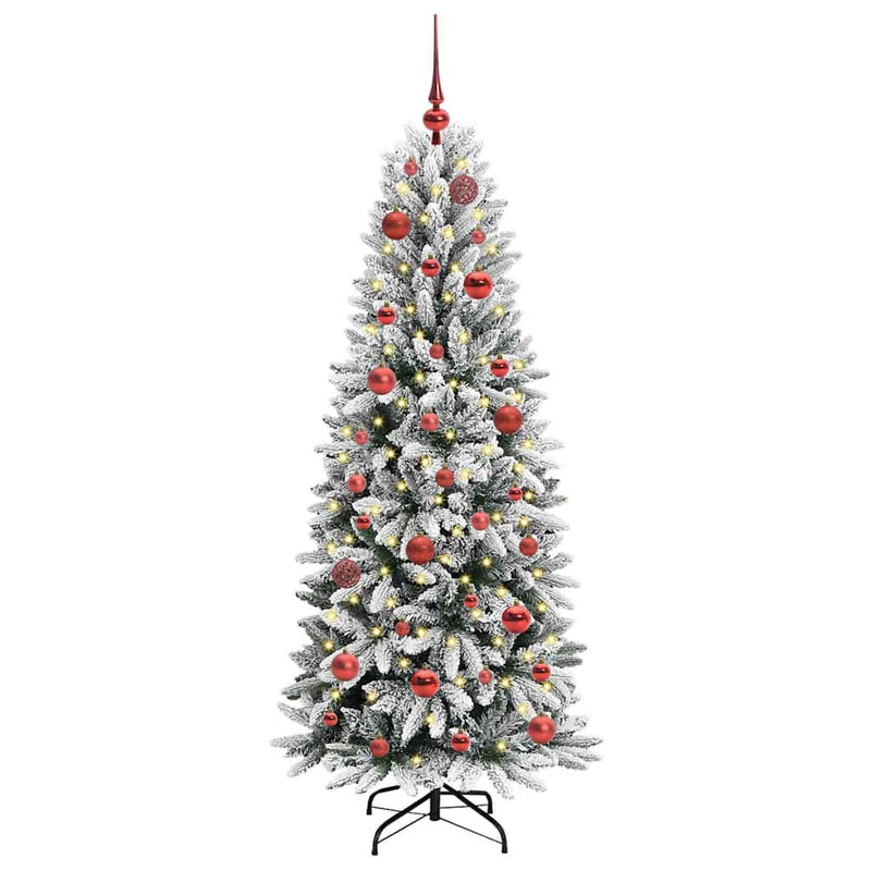 vidaXL Mű karácsonyfa 150 LED-del állvánnyal Fehér 63 x 63 x 150 cm