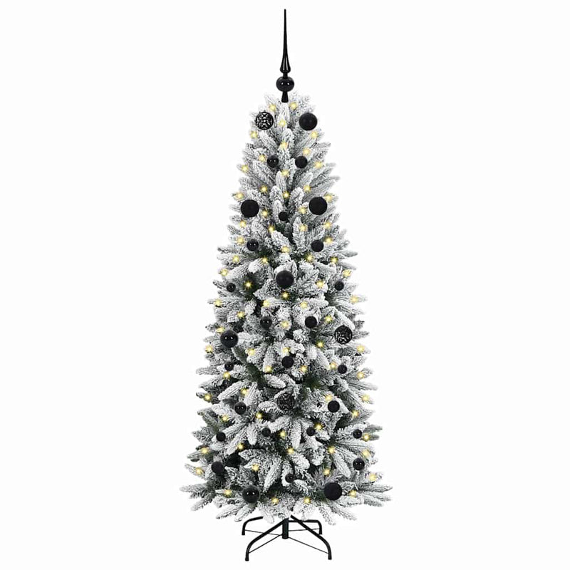 vidaXL Mű karácsonyfa 150 LED-del állvánnyal Fehér 63 x 63 x 150 cm