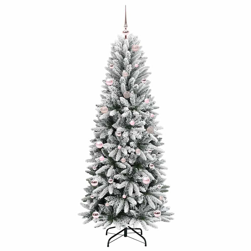 vidaXL Mű karácsonyfa 150 LED-del állvánnyal Fehér 63 x 63 x 150 cm
