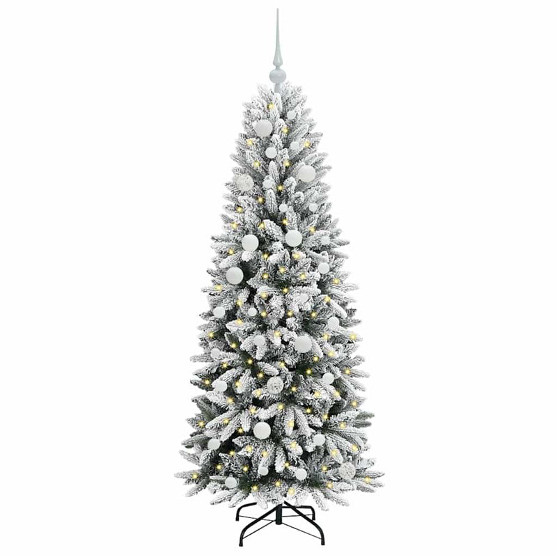 vidaXL Mű karácsonyfa 150 LED-del állvánnyal Fehér 63 x 63 x 150 cm