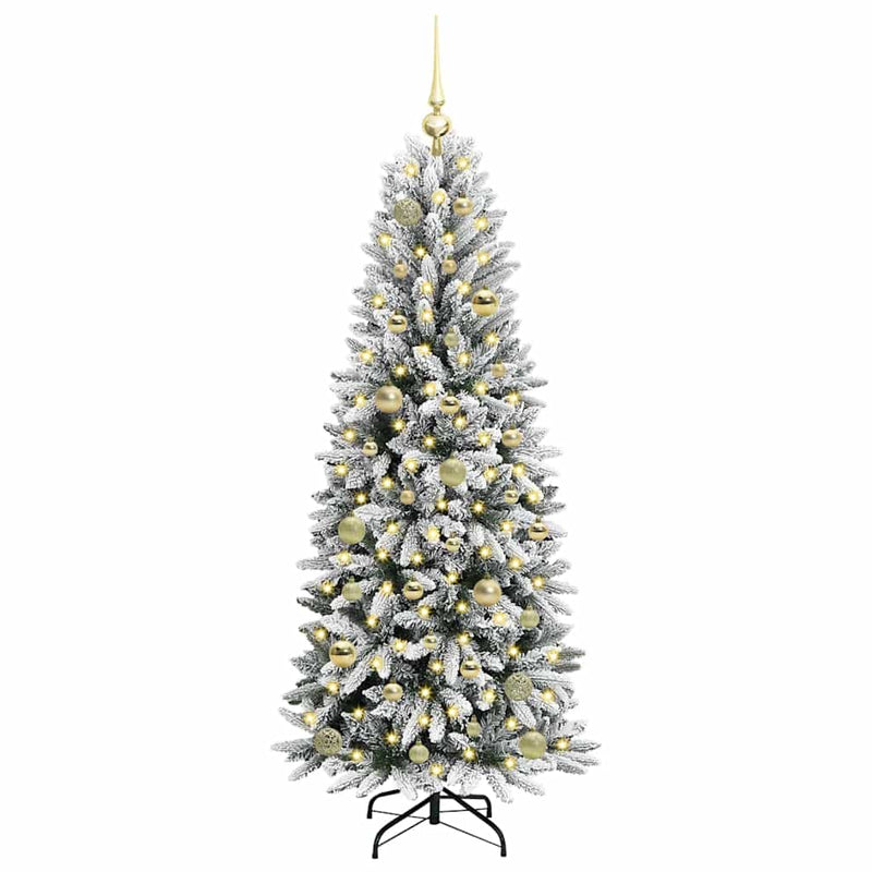 vidaXL Mű karácsonyfa 150 LED-del állvánnyal Fehér 63 x 63 x 150 cm