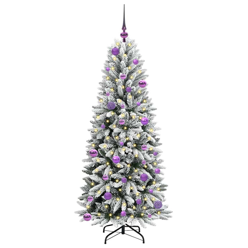 vidaXL Mű karácsonyfa 150 LED-del állvánnyal Fehér 63 x 63 x 150 cm