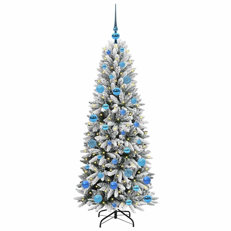 vidaXL Mű karácsonyfa 150 LED-del állvánnyal Fehér 63 x 63 x 150 cm