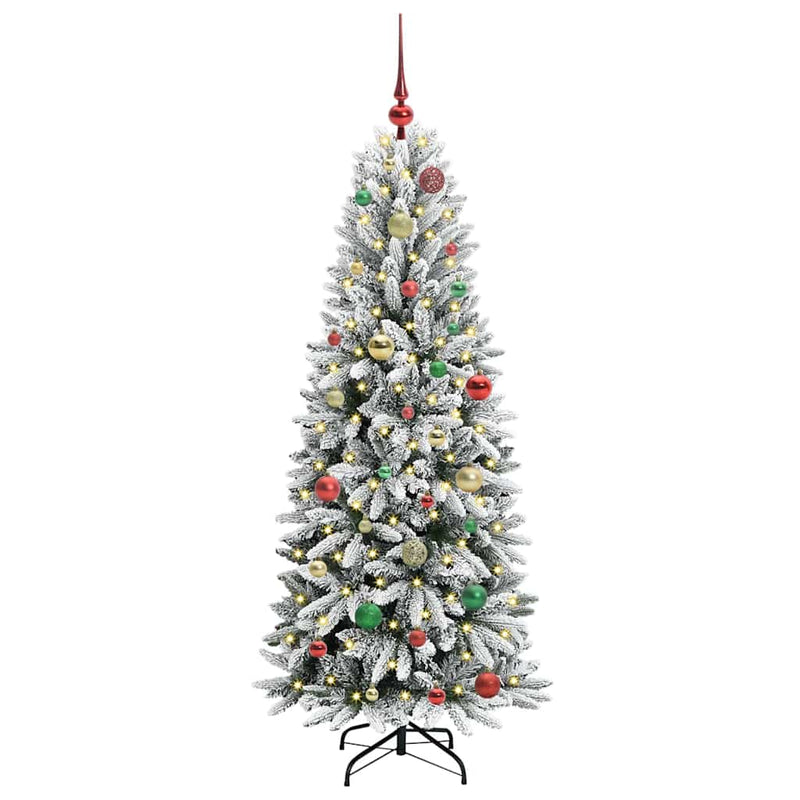 vidaXL Mű karácsonyfa 150 LED-del állvánnyal Fehér 63 x 63 x 150 cm