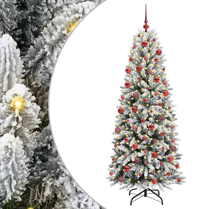 vidaXL Mű karácsonyfa 300 LED-del állvánnyal Fehér 73 x 73 x 180 cm