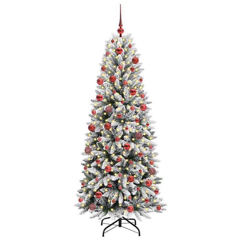 vidaXL Mű karácsonyfa 300 LED-del állvánnyal Fehér 73 x 73 x 180 cm