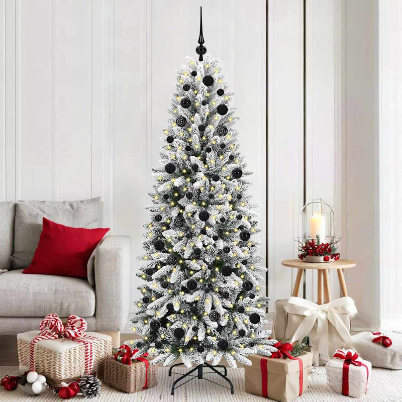 vidaXL Mű karácsonyfa 300 LED-del állvánnyal Fehér 73 x 73 x 180 cm