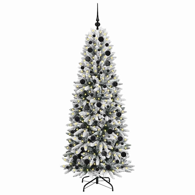 vidaXL Mű karácsonyfa 300 LED-del állvánnyal Fehér 73 x 73 x 180 cm