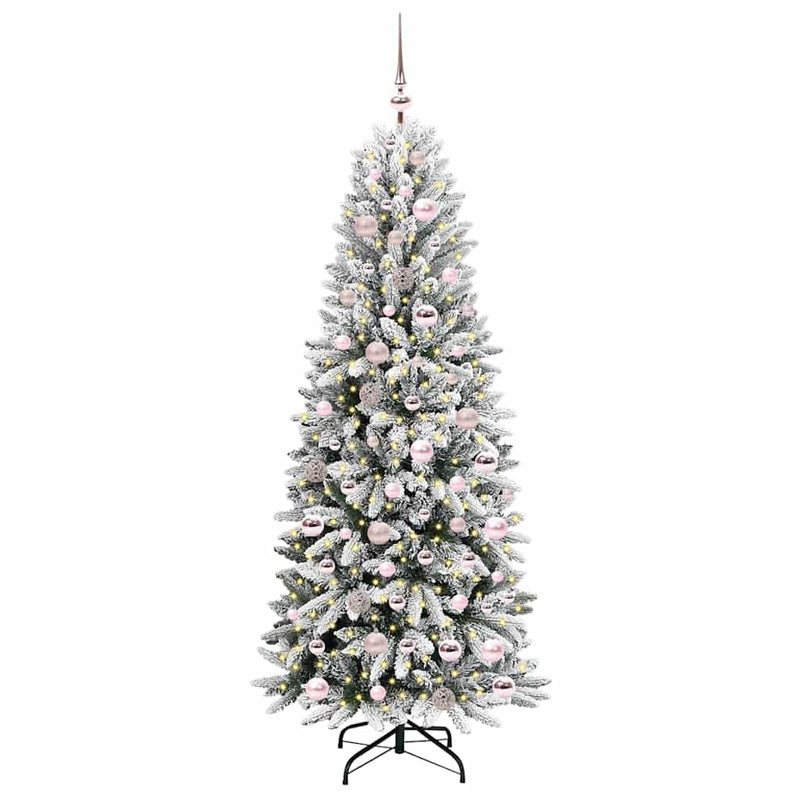 vidaXL Mű karácsonyfa 300 LED-del állvánnyal Fehér 73 x 73 x 180 cm