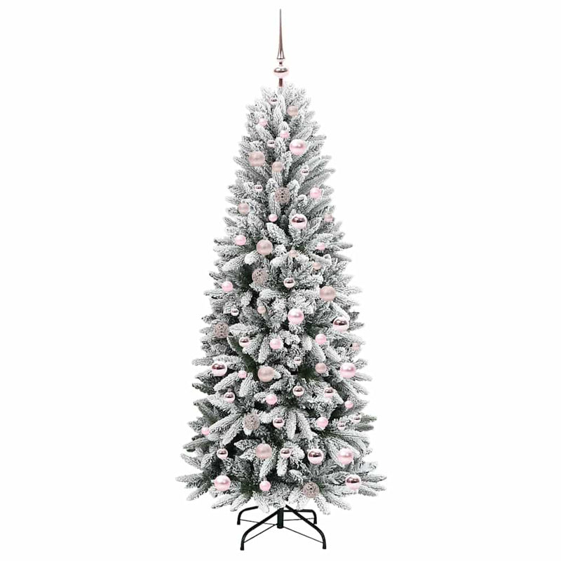 vidaXL Mű karácsonyfa 300 LED-del állvánnyal Fehér 73 x 73 x 180 cm