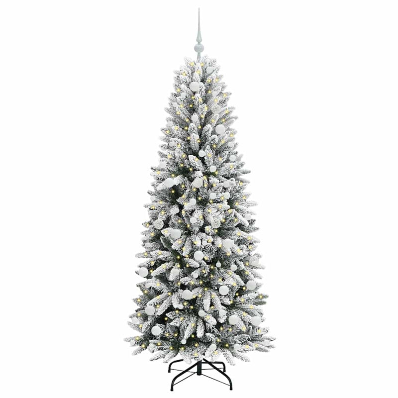 vidaXL Mű karácsonyfa 300 LED-del állvánnyal Fehér 73 x 73 x 180 cm
