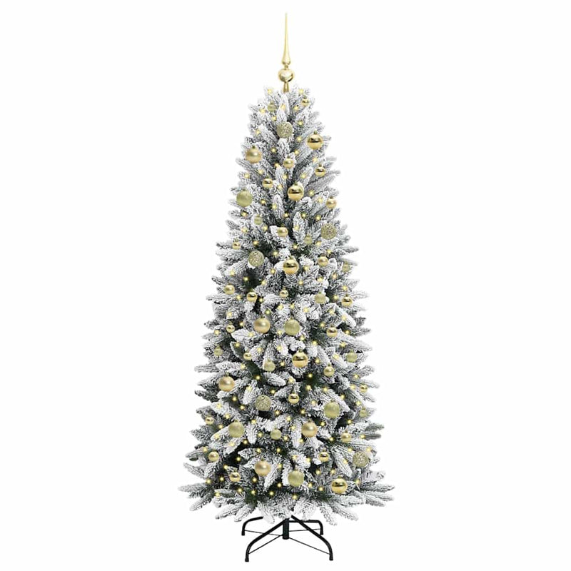 vidaXL Mű karácsonyfa 300 LED-del állvánnyal Fehér 73 x 73 x 180 cm