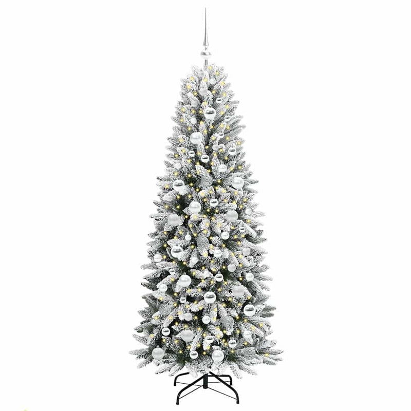vidaXL Mű karácsonyfa 300 LED-del állvánnyal Fehér 73 x 73 x 180 cm