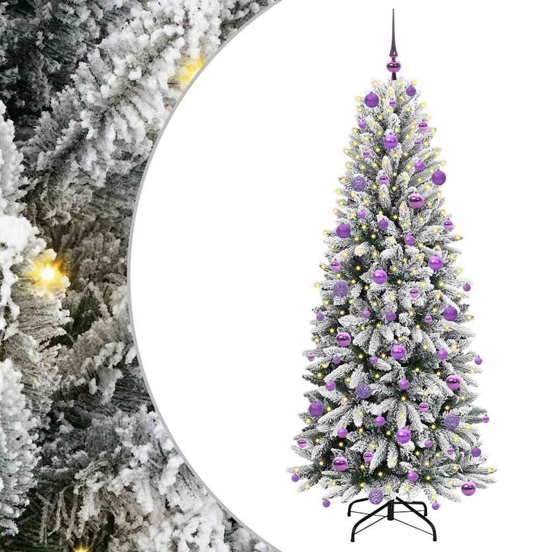 vidaXL Mű karácsonyfa 300 LED-del állvánnyal Fehér 73 x 73 x 180 cm