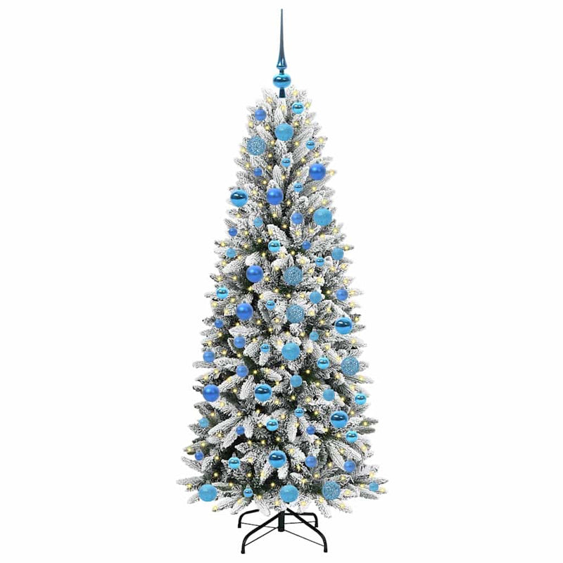 vidaXL Mű karácsonyfa 300 LED-del állvánnyal Fehér 73 x 73 x 180 cm