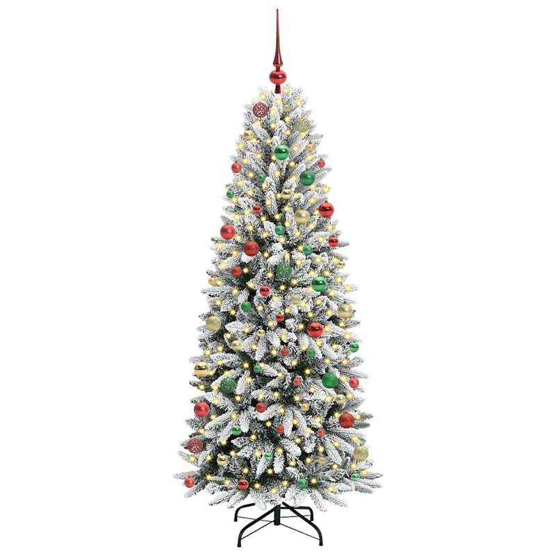 vidaXL Mű karácsonyfa 300 LED-del állvánnyal Fehér 73 x 73 x 180 cm