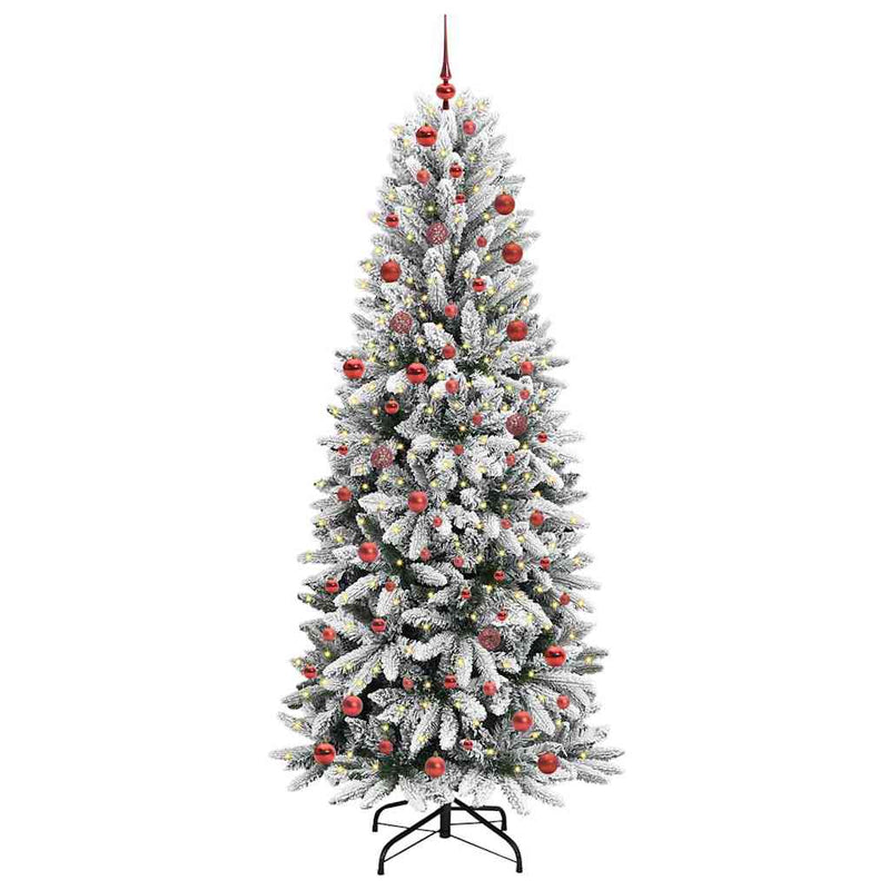 vidaXL Mű karácsonyfa 300 LED-del állvánnyal Fehér 78 x 78 x 210 cm