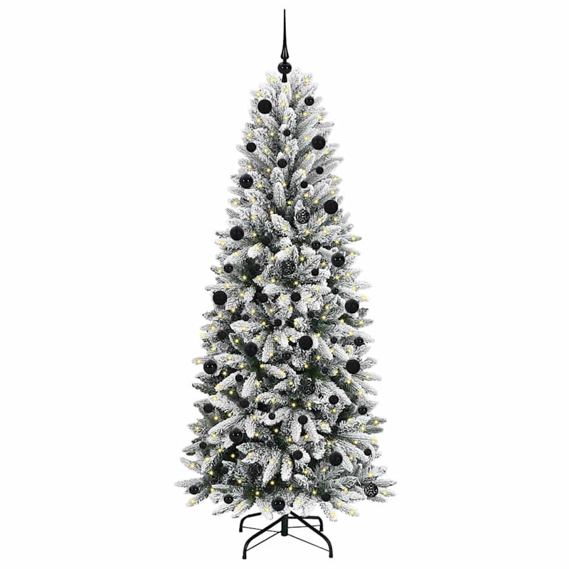 vidaXL Mű karácsonyfa 300 LED-del állvánnyal Fehér 78 x 78 x 210 cm