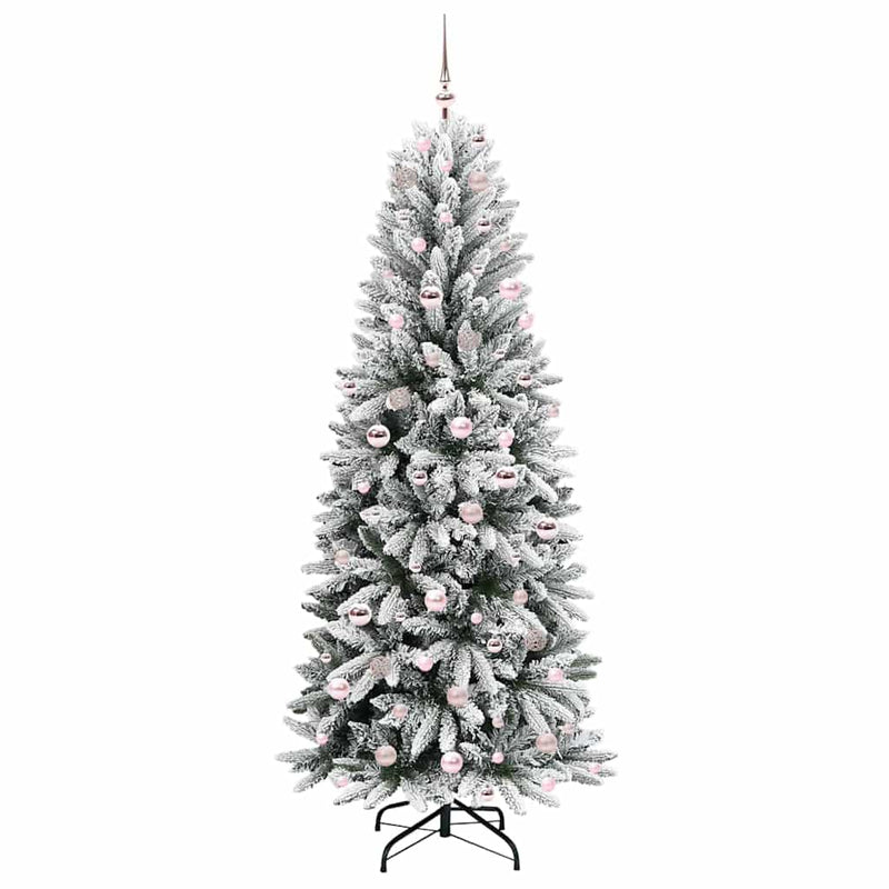 vidaXL Mű karácsonyfa 300 LED-del állvánnyal Fehér 78 x 78 x 210 cm