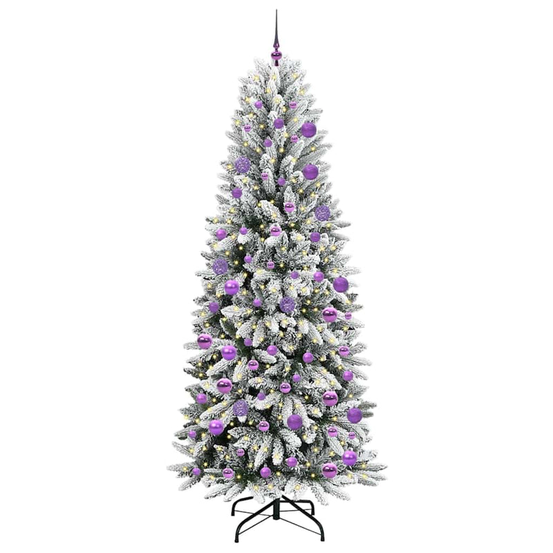 vidaXL Mű karácsonyfa 300 LED-del állvánnyal Fehér 78 x 78 x 210 cm