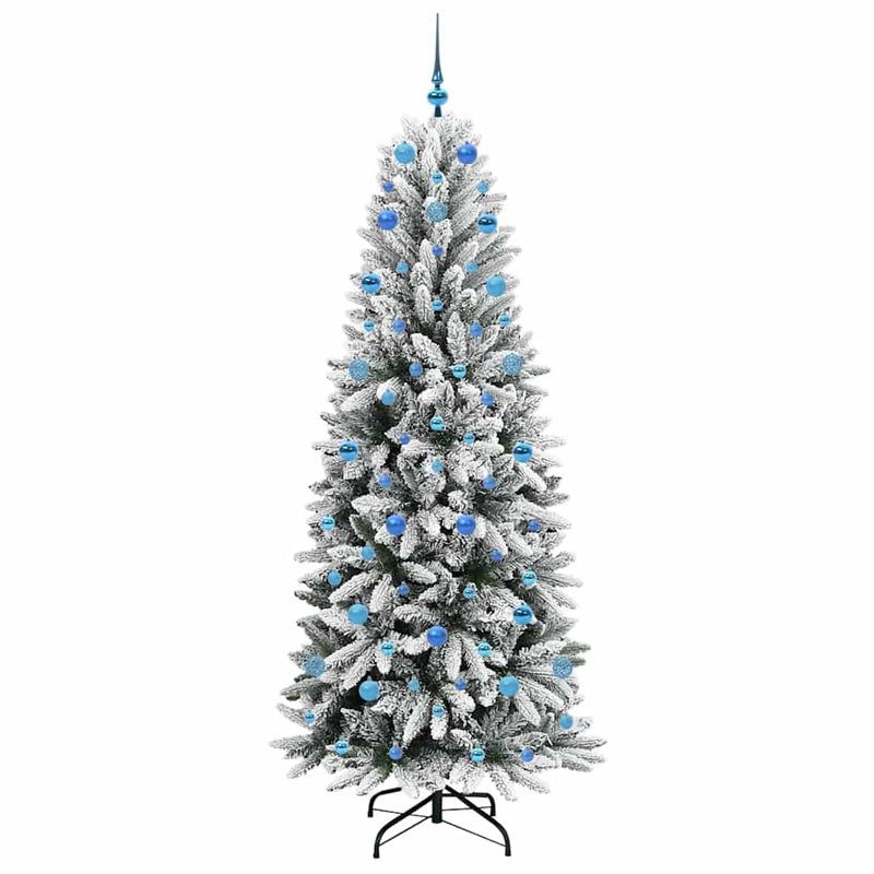 vidaXL Mű karácsonyfa 300 LED-del állvánnyal Fehér 78 x 78 x 210 cm