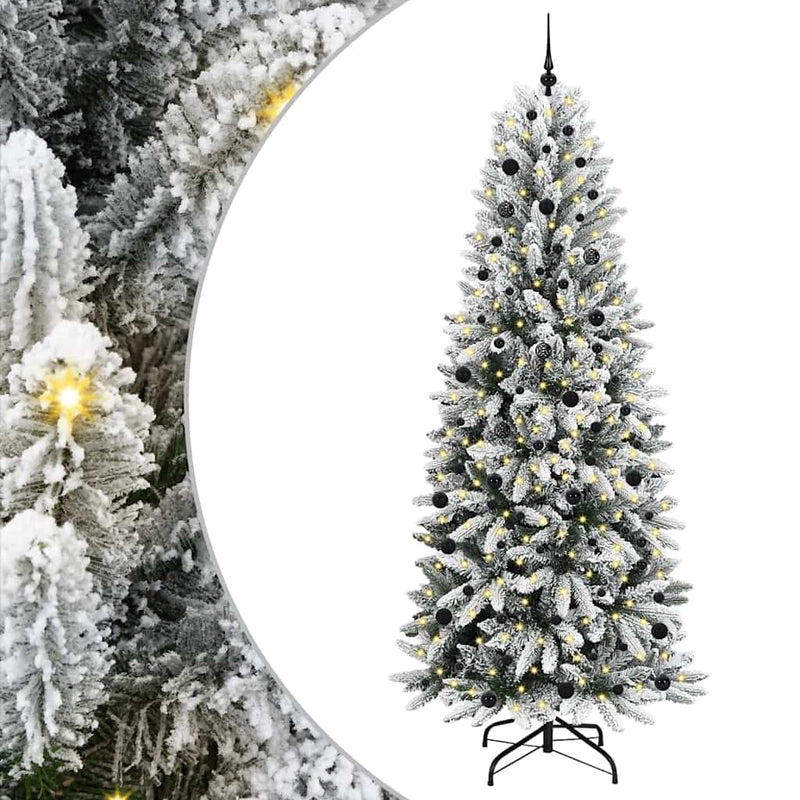 vidaXL Mű karácsonyfa 300 LED-del állvánnyal Fehér 93 x 93 x 240 cm