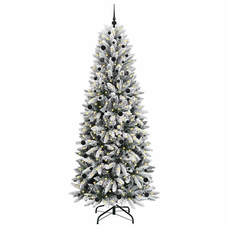 vidaXL Mű karácsonyfa 300 LED-del állvánnyal Fehér 93 x 93 x 240 cm