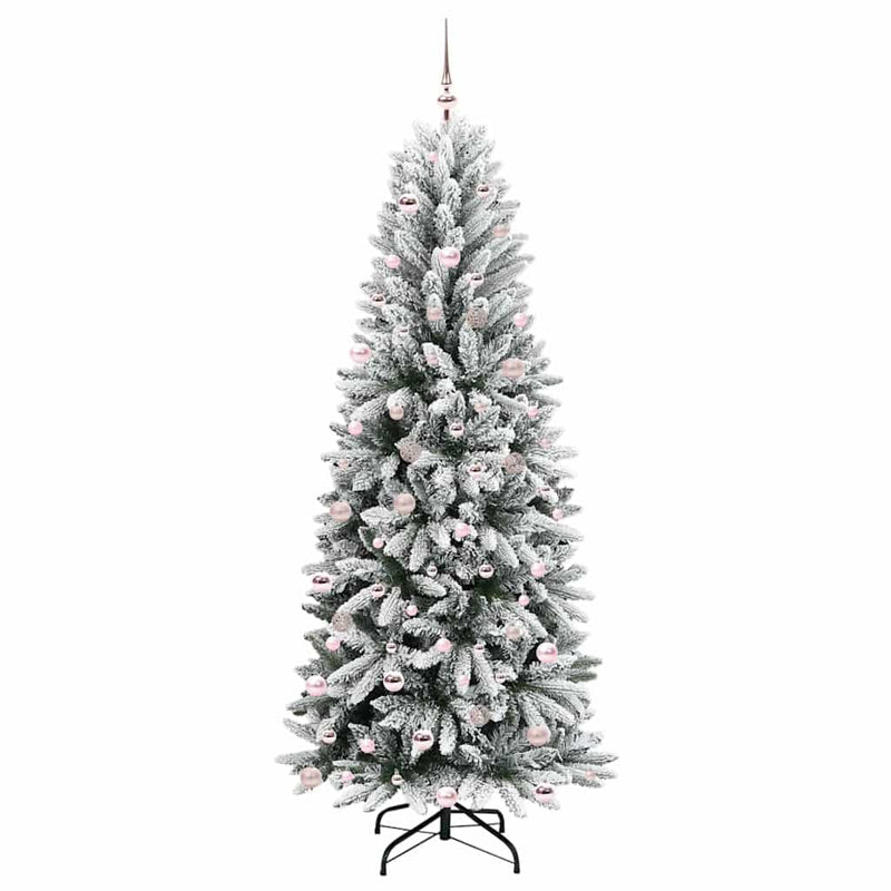 vidaXL Mű karácsonyfa 300 LED-del állvánnyal Fehér 93 x 93 x 240 cm