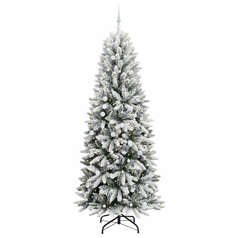 vidaXL Mű karácsonyfa 300 LED-del állvánnyal Fehér 93 x 93 x 240 cm