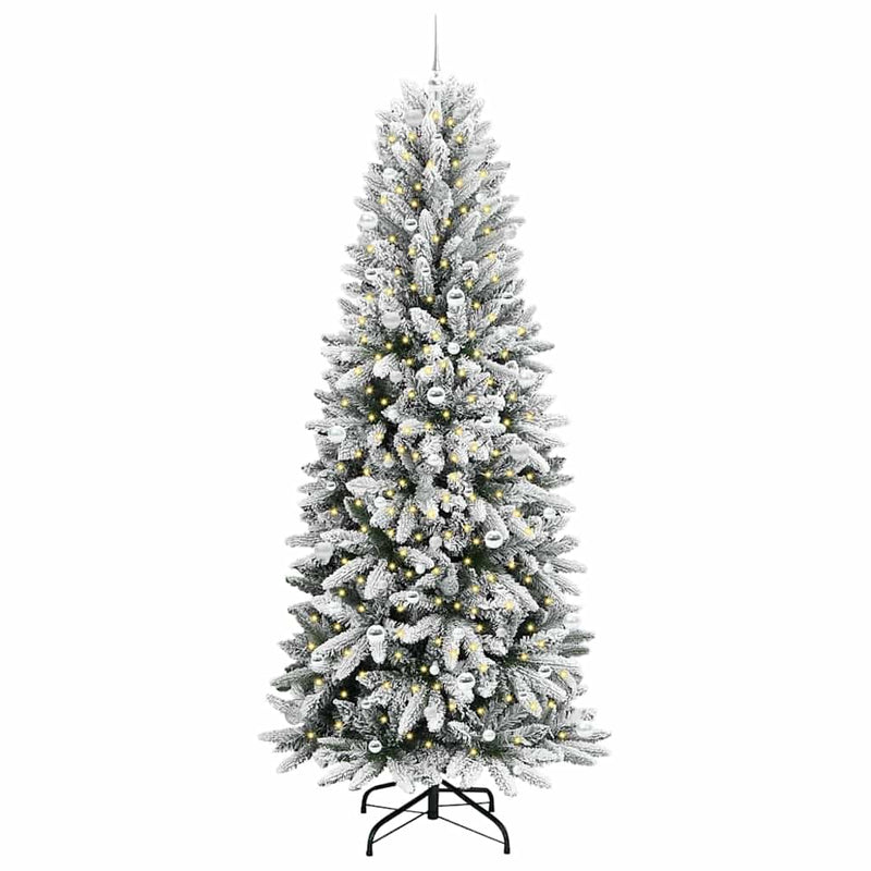 vidaXL Mű karácsonyfa 300 LED-del állvánnyal Fehér 93 x 93 x 240 cm