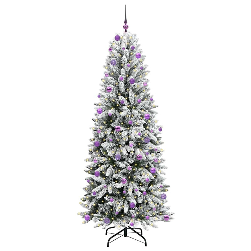 vidaXL Mű karácsonyfa 300 LED-del állvánnyal Fehér 93 x 93 x 240 cm