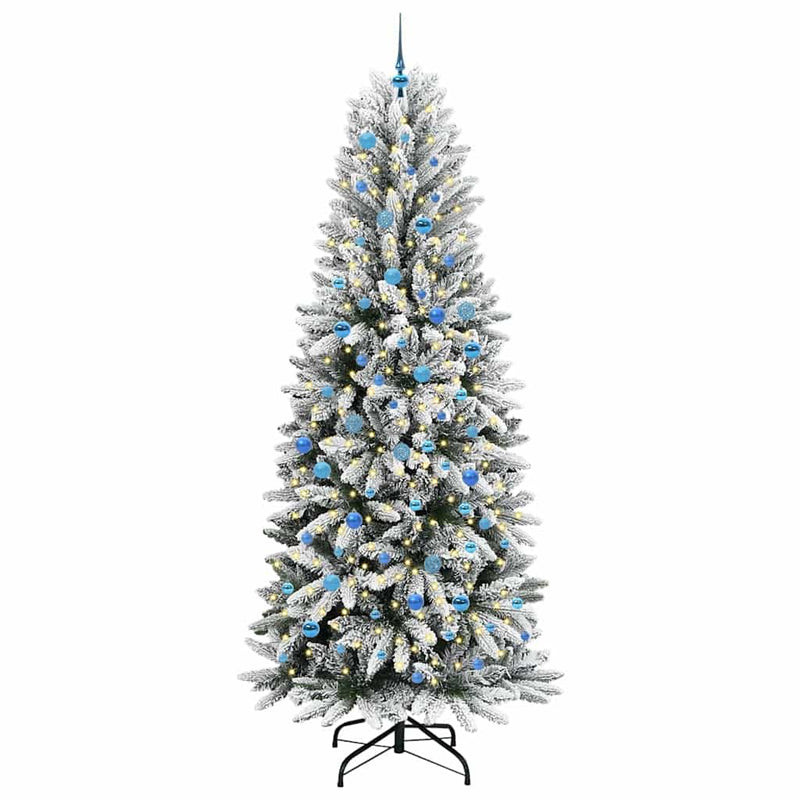 vidaXL Mű karácsonyfa 300 LED-del állvánnyal Fehér 93 x 93 x 240 cm