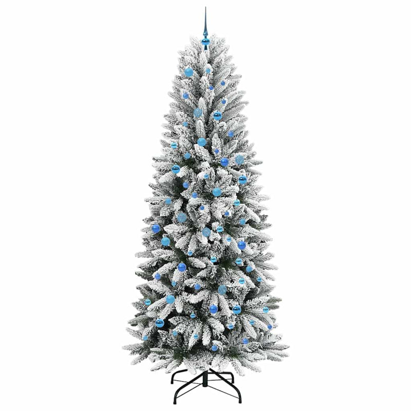 vidaXL Mű karácsonyfa 300 LED-del állvánnyal Fehér 93 x 93 x 240 cm